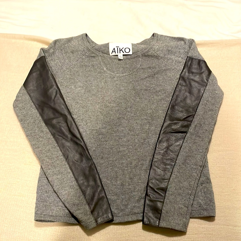 AIKO Kwan Sweater Gray Cotton/Cashmere